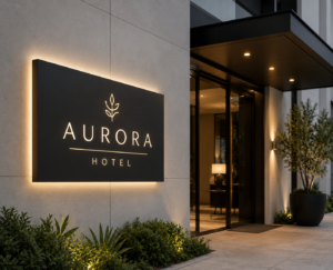Minimalist Hotel Signboard Designs