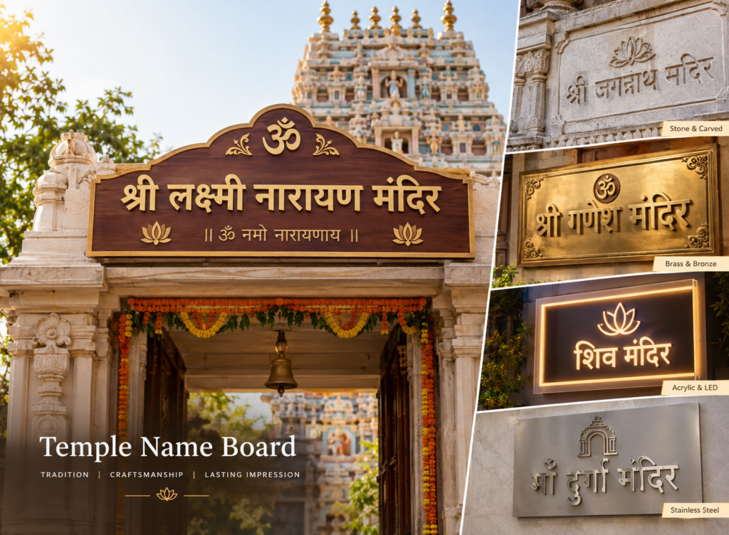 temple name board