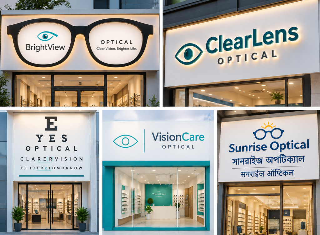Five Modern Optical Store Sign Concepts