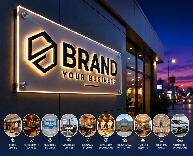 acrylic led sign board