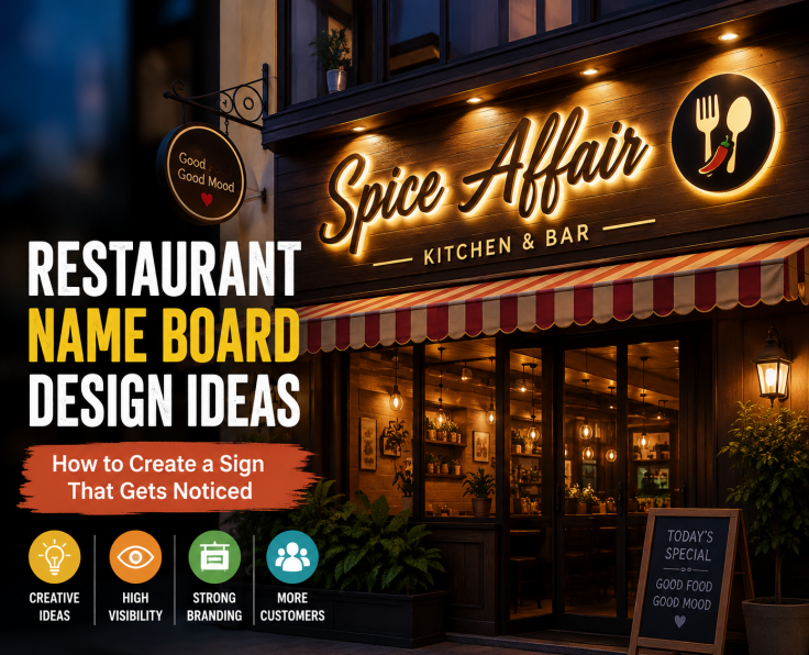 Restaurant Name Board Design Ideas