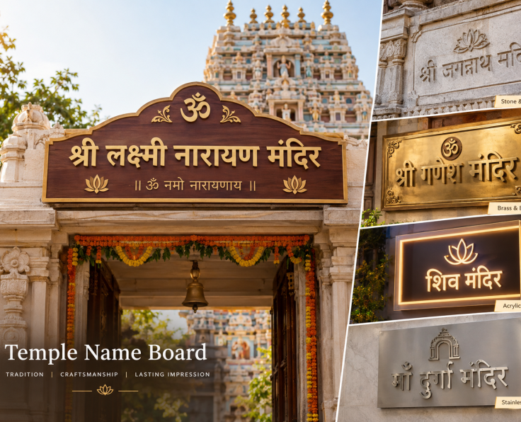 temple name board